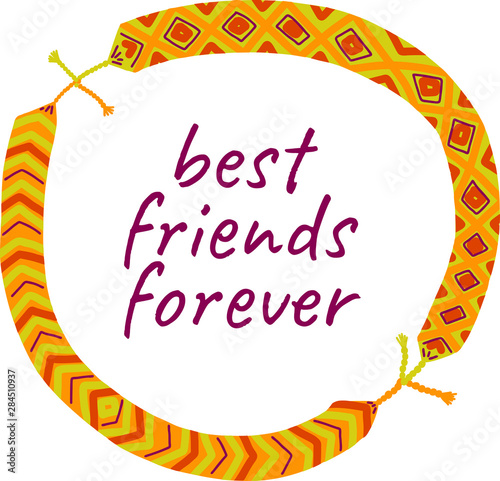 Round friendship bracelets frame
