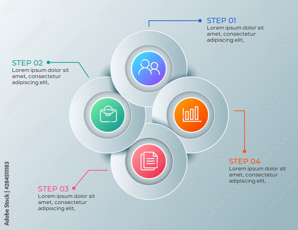 Modern business infographic steps Modern business infographic steps