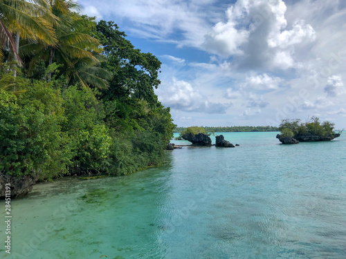 beautiful tropical seascape in derawan archipelago photo