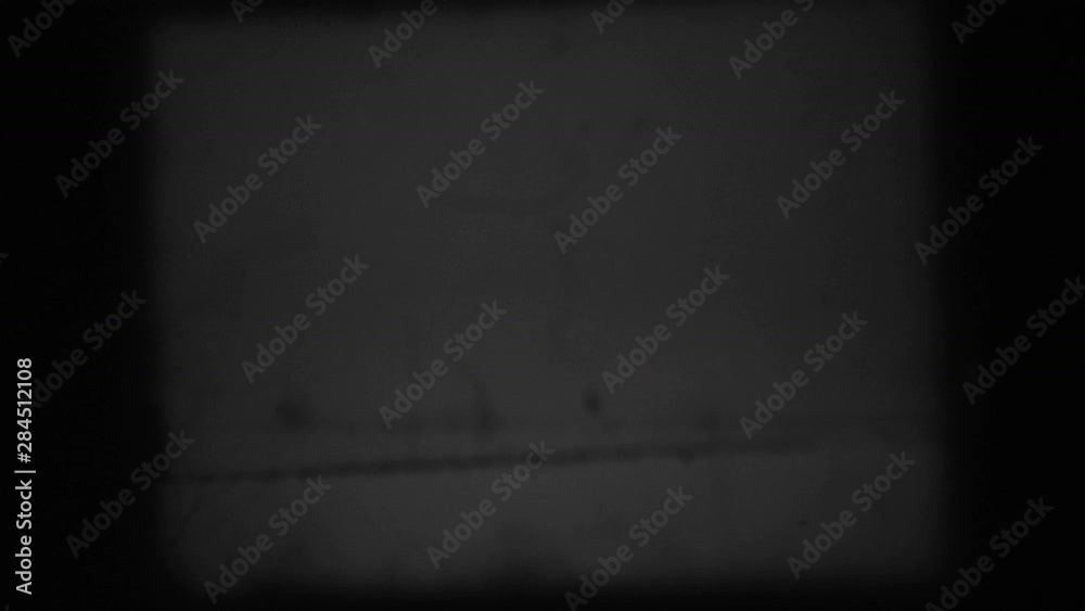 The effect of the old film overlay on the frame with long hairs 4k