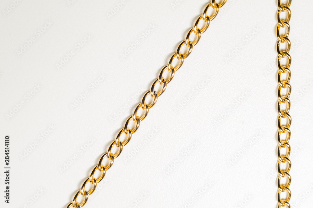 Golden chain isolated on white Golden chain isolated on white