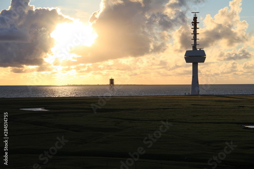 Radarturm Neuwerk in der Dämmerung  photo