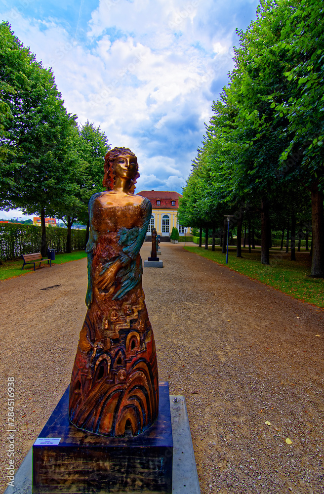 beautiful, historical park on a bright sunny day in Ansbach beautiful, historical park on a bright sunny day in Ansbach