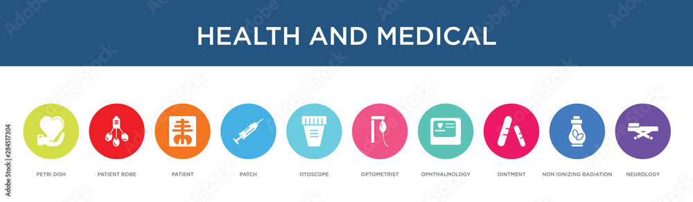 health and medical concept 10 colorful icons health and medical concept 10 colorful icons