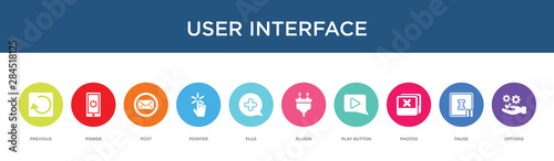 user interface concept 10 colorful icons