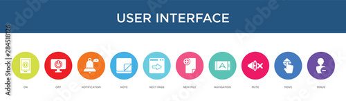 user interface concept 10 colorful icons