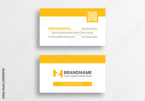 Clean Minimal Business Card Design Template, Visiting Card
