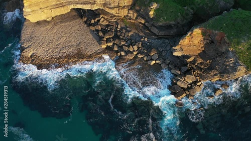 Cliffs of Arnuero, Ecoparque de Trasmiera, Arnuero, Cantabrian Sea, Cantabria, Spain, Europe photo