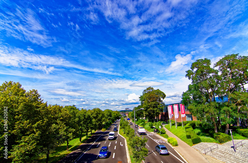 vibrant, colorful downtown landscapes of Ansbach photo