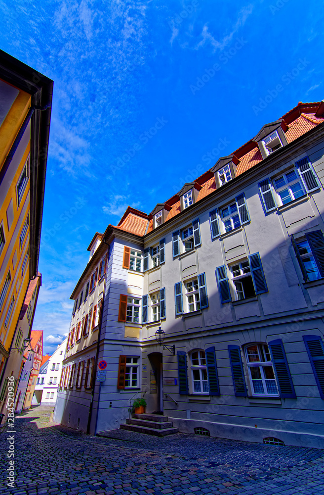 vibrant, colorful downtown landscapes of Ansbach