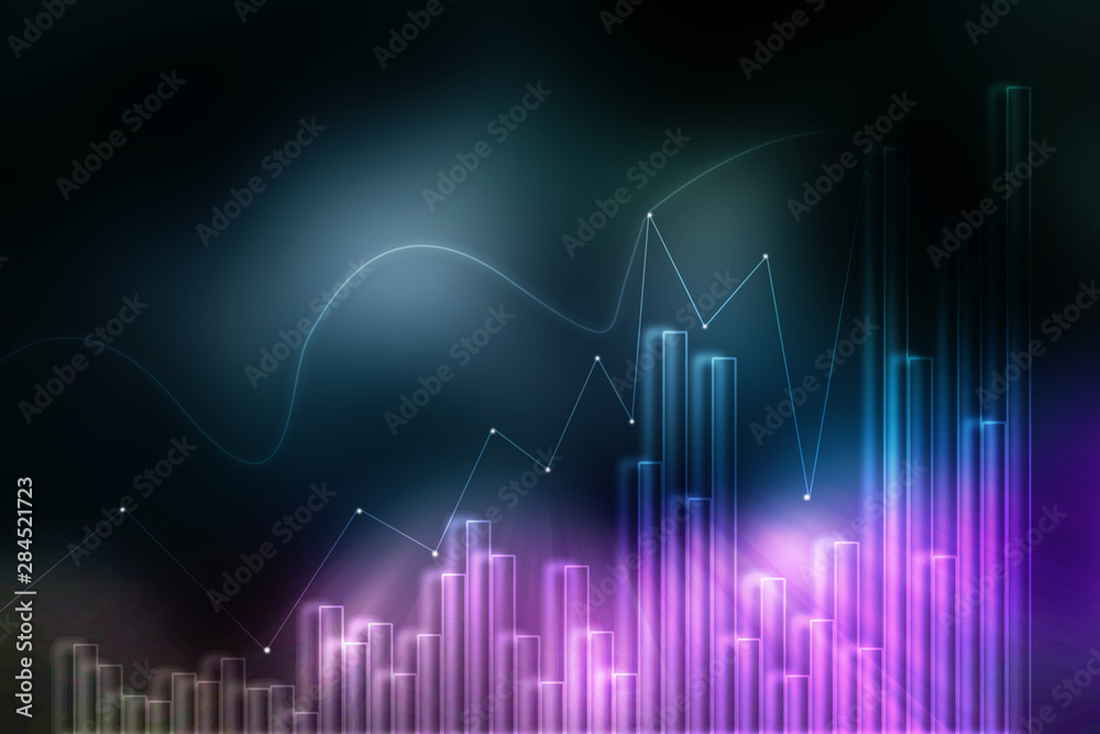 2d rendering Stock market online business concept. business Graph 2d rendering Stock market online business concept. business Graph