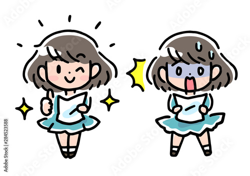 喜んだりビックリしたりする学生さん