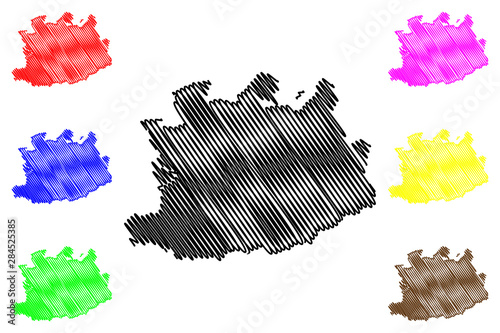 Antwerp Province (Kingdom of Belgium, Provinces of Belgium) map vector illustration, scribble sketch Antwerp map photo