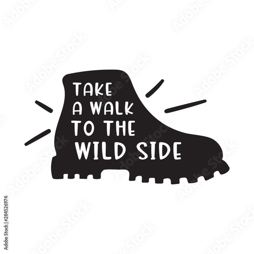 Camper card of black shoe i...