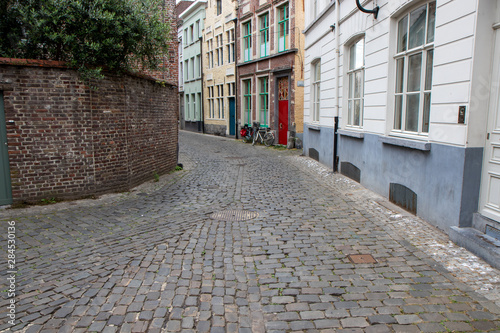 street in old town in Belgium
