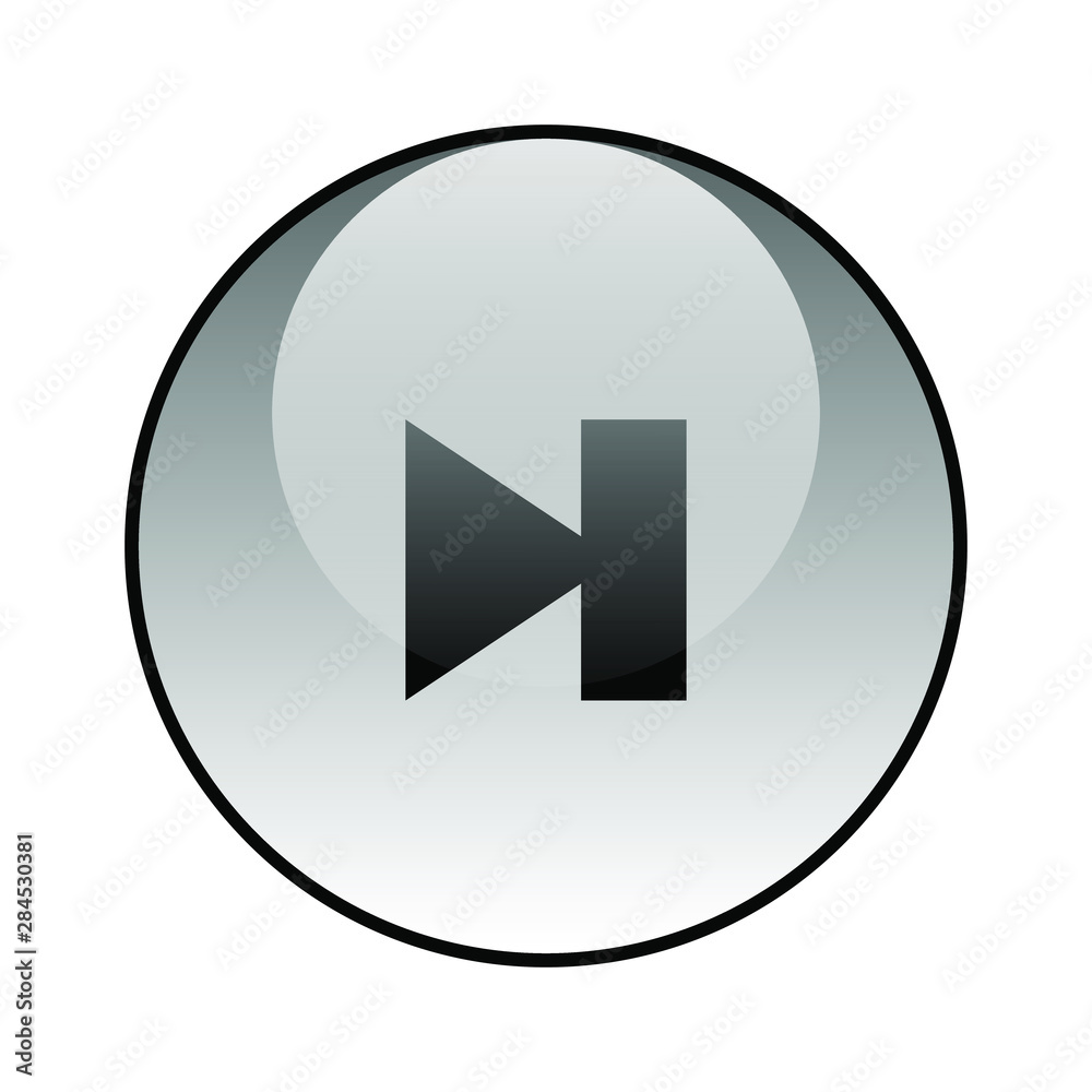 Multimedia player button glass icon vector design Multimedia player button glass icon vector design