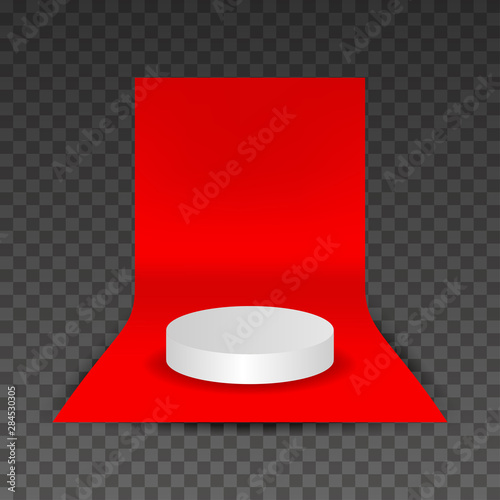 Podium on red carpet Vector