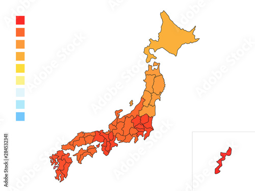 気温図のイラスト