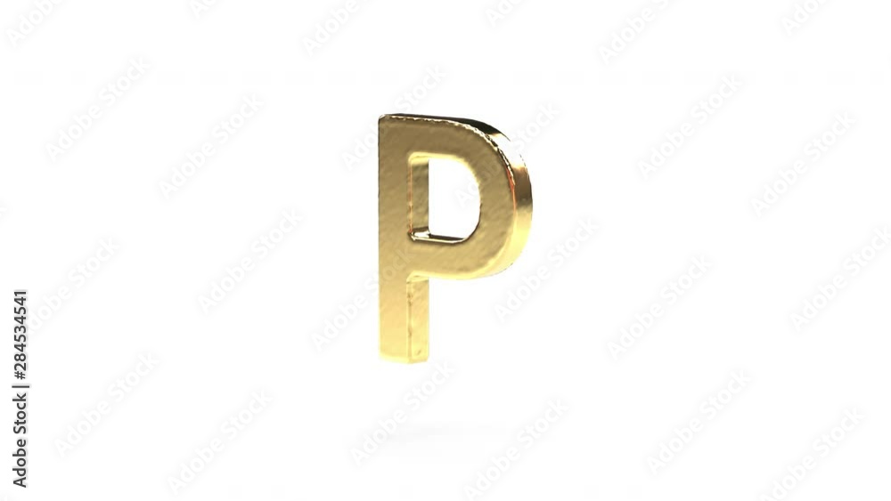 Seamless Animation of Casting a 3D Roboto Liquid Gold Font. Letter P is Poured, Hardens and Rotates like a Bare of Gold Isolated on a White Background. Luma Matte Included. Seamless Animation of Casting a 3D Roboto Liquid Gold Font. Letter P is Poured, Hardens and Rotates like a Bare of Gold Isolated on a White Background. Luma Matte Included.