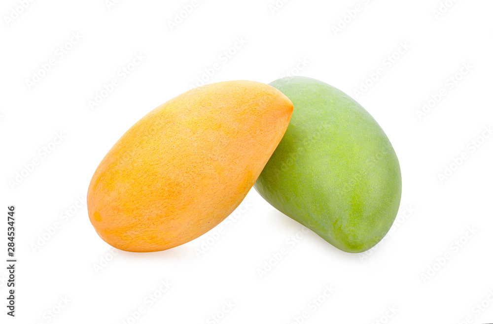 ripe mango on white background ripe mango on white background