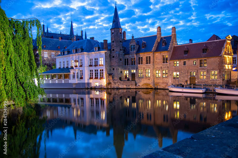 castle at night Belgium