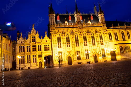 Belgium Bruges at night