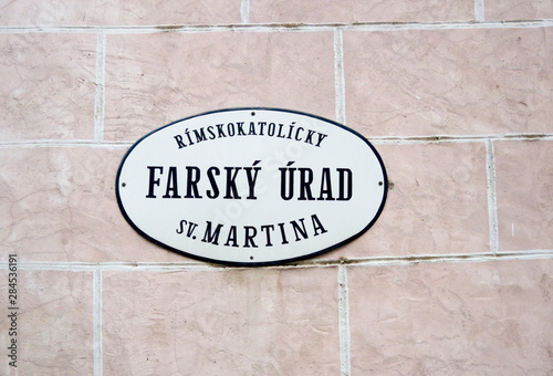 Photography Road Name Sign, Bratislava, Slovakia