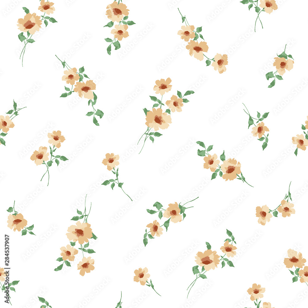 Seamless vector pattern of a beautiful flower, Seamless vector pattern of a beautiful flower,