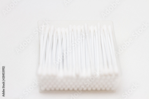 cotton swabs isolated on white