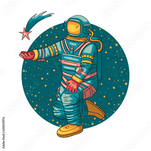 Astronaut, vector illustration.