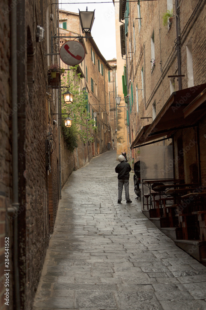 Narrow Alleyway in Siena