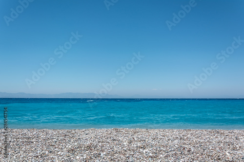 sea and blue sky on rhodes