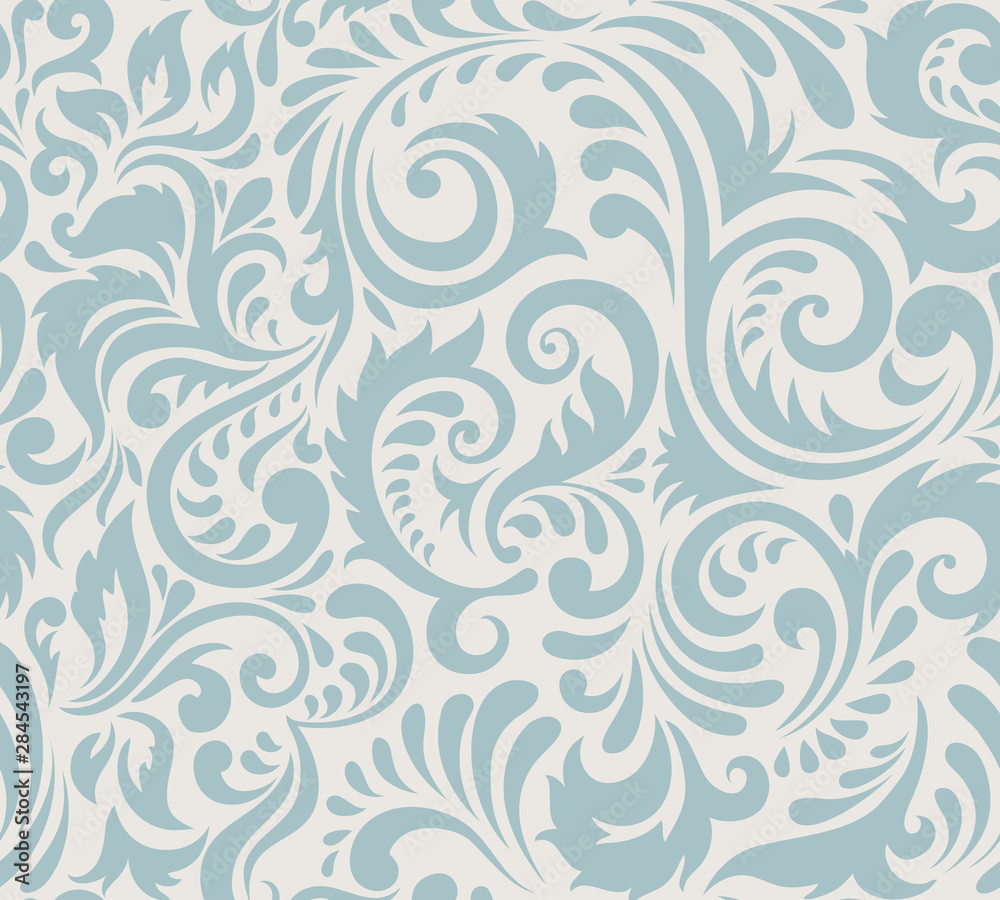 Vector Damask seamless patternn background for textile, paper or surface texture