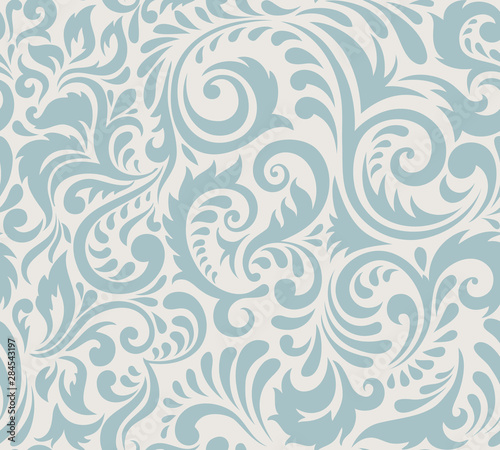 Vector Damask seamless patternn background for textile, paper or surface texture photo