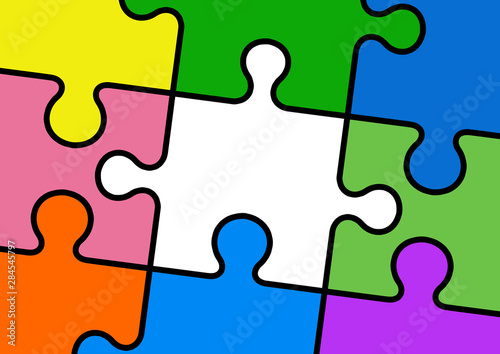 gz407 GrafikZeichnung - english puzzle icon - problem: simple template (missing piece) - A3 A4 - poster xxl g8436