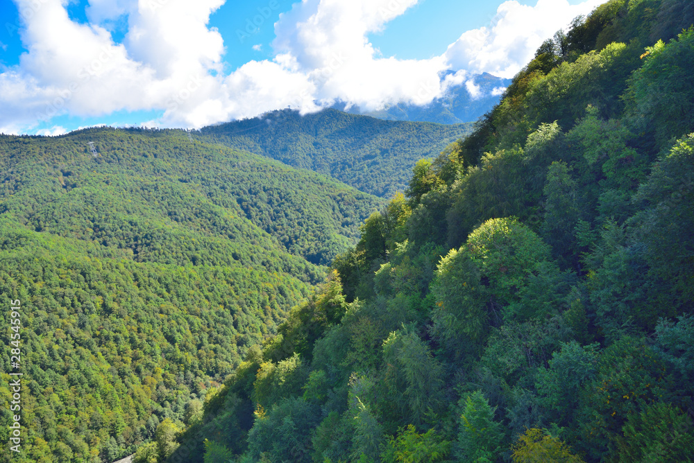 Fototapeta premium Autumn in the mountains of the Caucasus.