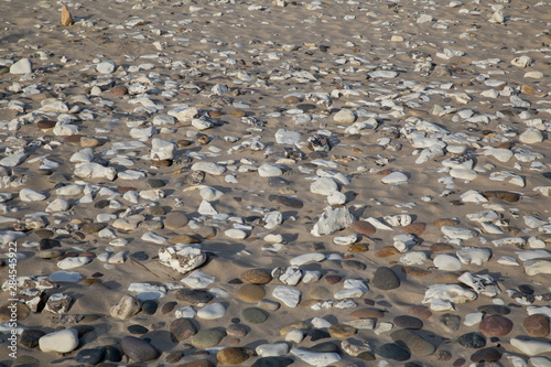 Steine am Sandstrand