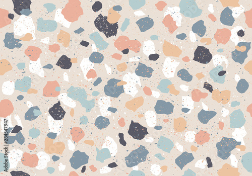 Colorful pattern with terrazzo texture