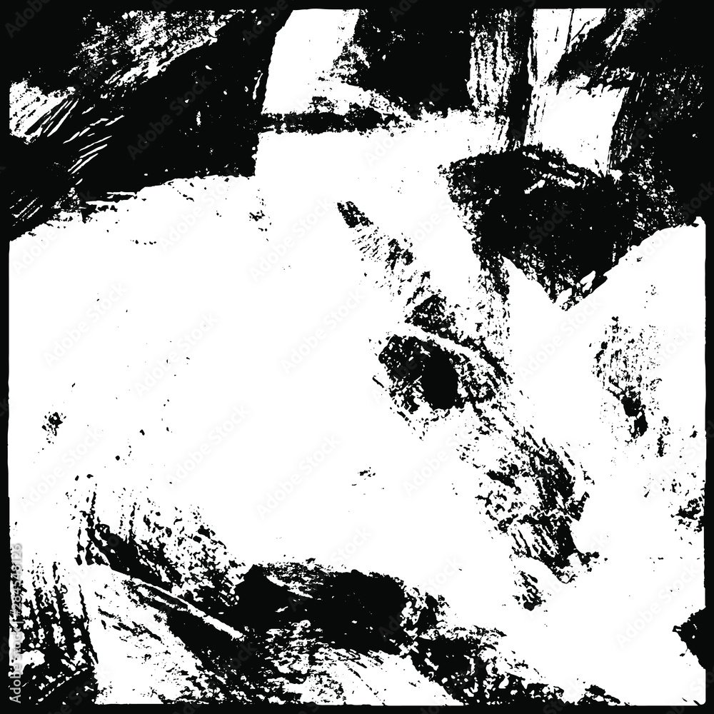 Naklejka premium Grunge is black and white. Abstract dark texture. The pattern is monochrome for the backdrop. Chaotic dirty spots