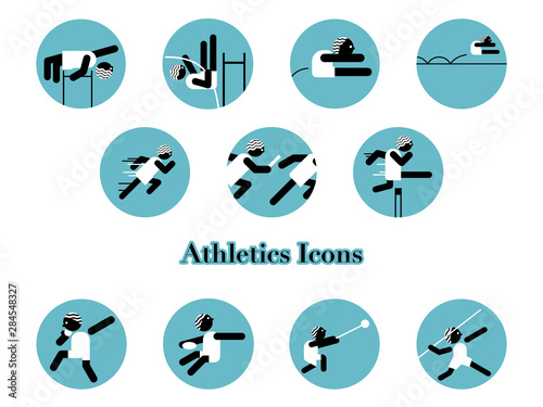 陸上競技種目のアイコンセット