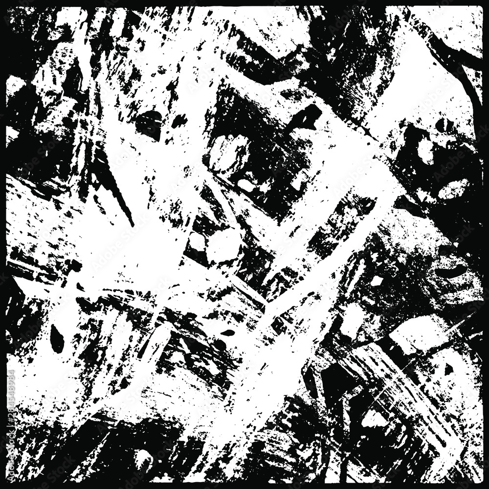 Naklejka premium Grunge is black and white. Abstract dark texture. The pattern is monochrome for the backdrop. Chaotic dirty spots
