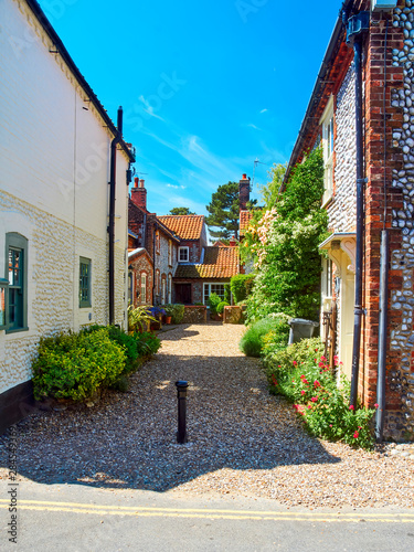 A courtyard to cottages off the high steert in Blakeney