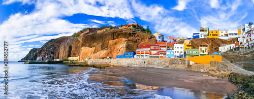 Grand canary island (Gran Canary) - beautiful coastal village Puerto de Sardina. Canary islands