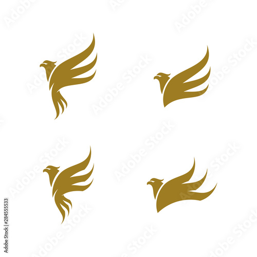 Set of Eagle logo design vector. Sport Eagle logo template