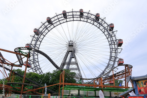 Old Ferris Wheel in the city of Vienna  Austria