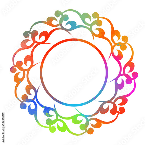 multicolored round frame. Vector illustration