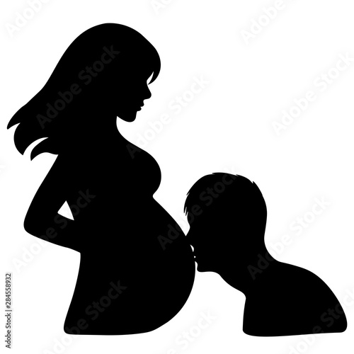 pregnant girl with a man