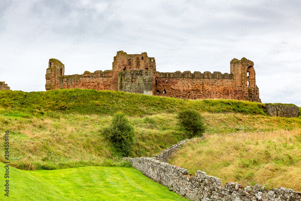 access to the Tantallon Castle near North Berwick, Scotland, Europe