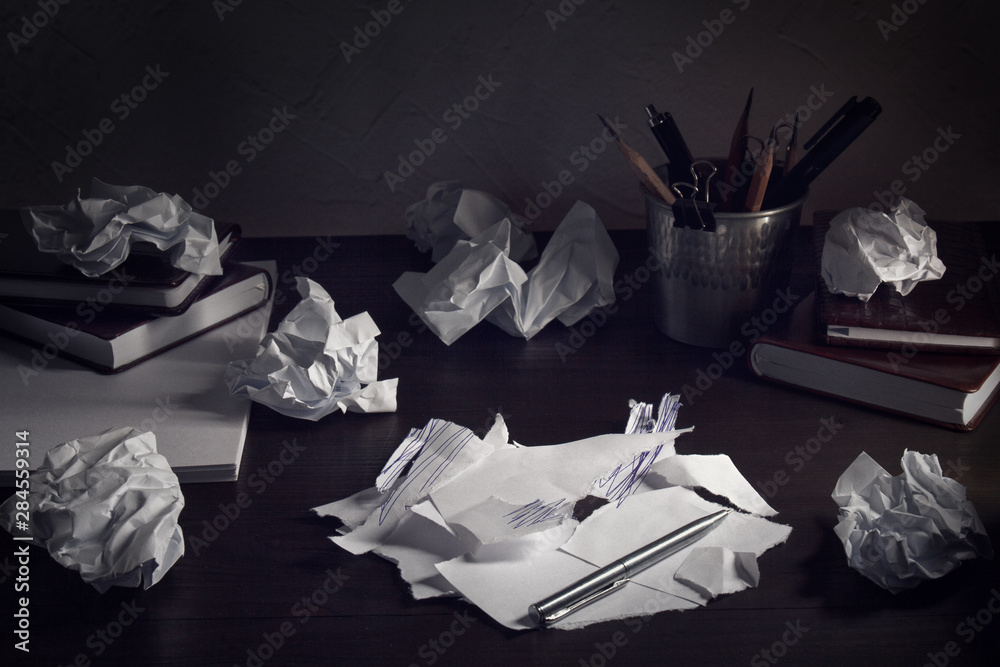 Conceptual hand writing showing Don T Cry. Concept meaning Shed tears  typically as an expression of distress pain or sorrow Reminder pile colored  crumpled paper clothespin wooden space Stock Photo