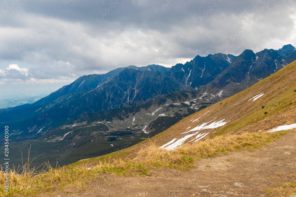 View from the top of Kasprowy Wierch mount. Tatry, Poland.